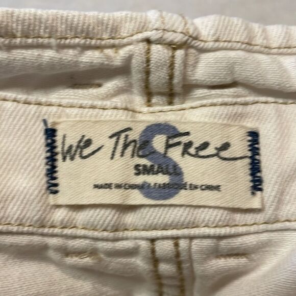 We The Free- Nova Cream White Paperbag Drop Crotch Shorts Belt- Size Small - Picture 5 of 9
